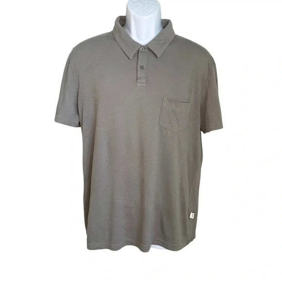 ONIA Gray Button Polo Shirt with Collar and Pocket - Size Medium - Picture 1 of 6